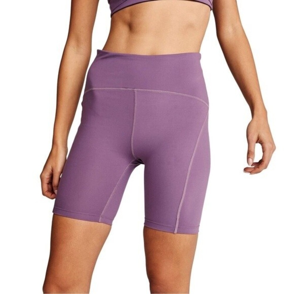 Varley Biker Shorts Purple High Rise Athletic Compression - Small